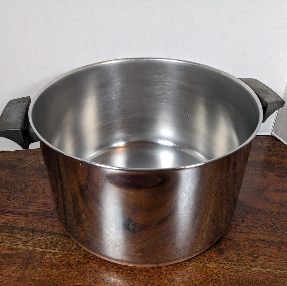 VTG Revere Ware 1801 Copper Bottom 8 Qt Stock Pot *No Lid Clinton Illinois, USA